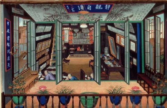 The studio of Tingqua, Tingqua (attributed), Mid-19th century, Gouache on paper, Hong Kong Museum of Art