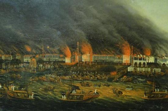 Canton, Fire of 1822,Chinese artist, c. 1822, Peabody Essex Museum