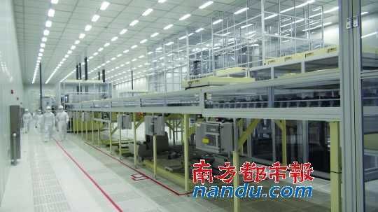 京东方第8.5代TFT-LCD生产线。 南都记者 高凌云 摄